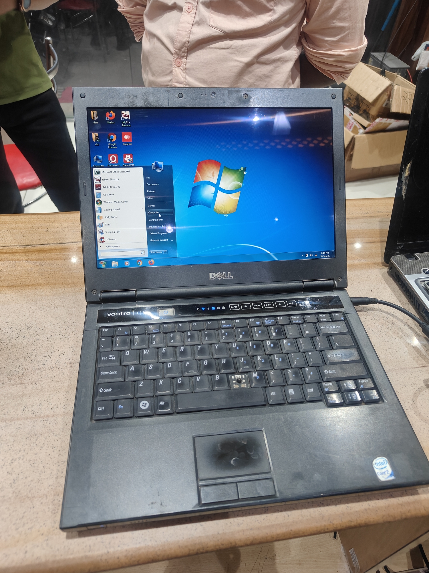 Dell laptop c2d 3gb ram with new battery only 3999rs 