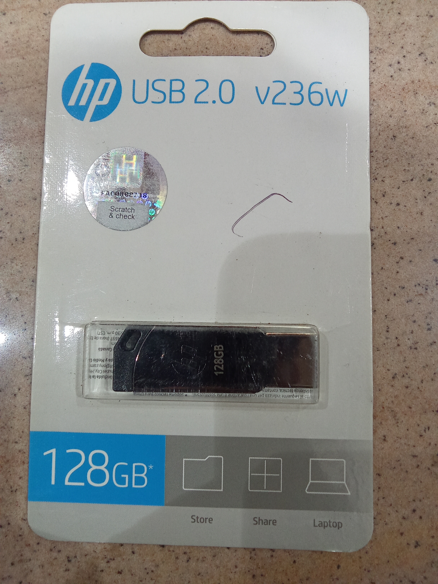 Pen drive 128 gb hp